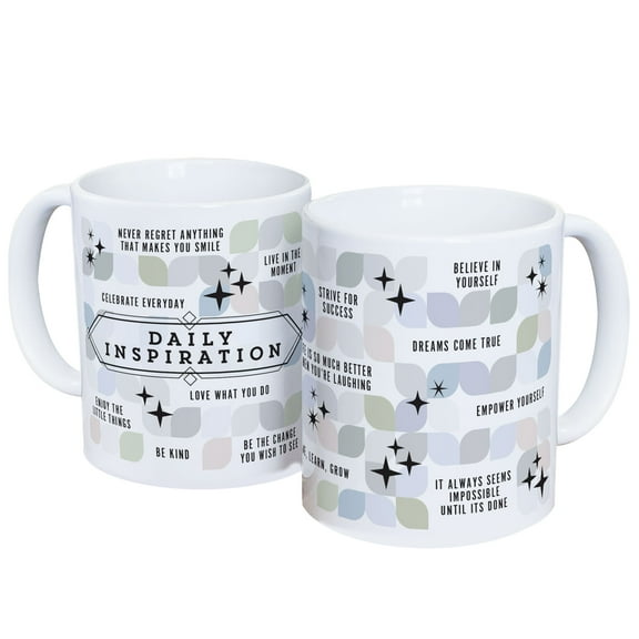 GiftsForYouNow Daily Inspiration Mug – Motivational Quote Collage Coffee Cup