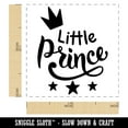 thumbnail image 2 of Little Prince Cursive with Crown and Stars Self-Inking Rubber Stamp Ink Stamper - Red Ink - Small 1 Inch, 2 of 7