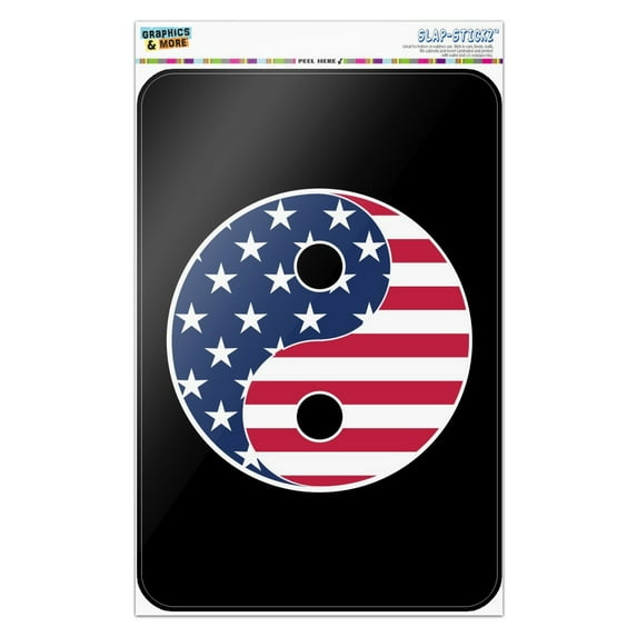 USA Patriotic Yin and Yang American Flag Home Business Office Sign