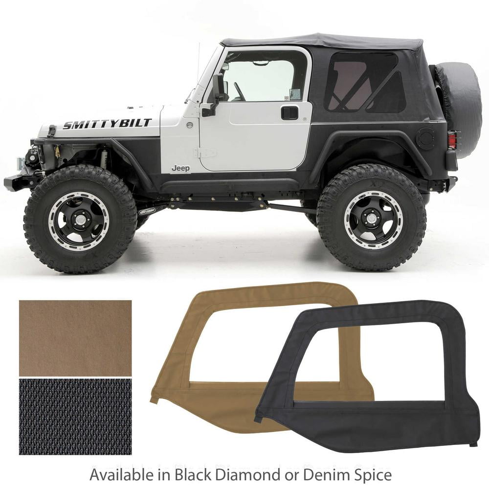 Smittybilt Replacement Soft Top with Tinted Windows and Upper Door