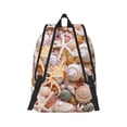 thumbnail image 3 of Balery Colorful Seashells Vintage Canvas Backpack for Men and Women - Large Capacity, Durable Travel Laptop Bag for School, Work, Hiking, and Outdoor Activities, 3 of 7