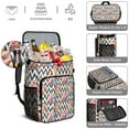 thumbnail image 5 of Travel Cooler Bag - Pioneer Flower Floral Print Pattern Camping Beer Cooler Backpack with Bottle Opener- Waterproof Insulated Picnic Backpacks - Cooler Bag for Beach, 5 of 6