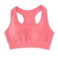thumbnail image 6 of High Support Sports Bra With Removable Padding Yoga Tank Top For Running Training Non Comfort, L, Pink, 6 of 6
