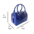 thumbnail image 2 of MIFORINES Bolso de mano con asa superior en forma de almohada de gelatina de verano para mujer, bolso de cristal transparente de Color caramelo, 2 of 4