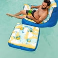 thumbnail image 6 of Big Joe Captain's Caddie No Inflation Needed Pool Float Drink Holder, Paintbrush Yellow Double Sided Mesh, Quick Draining Fabric, 2 feet, 6 of 8