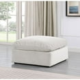 thumbnail image 6 of Meridian Furniture Indulge Contemporary Velvet Ottoman in Cream, 6 of 6