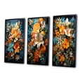 thumbnail image 3 of Designart "Tropical Tangle Orange Blue painting III" Abstract Collages Framed Wall Art Set Of 3 - Multi-Color Collages Frame Gallery Wall Set For Home Decor, 3 of 6