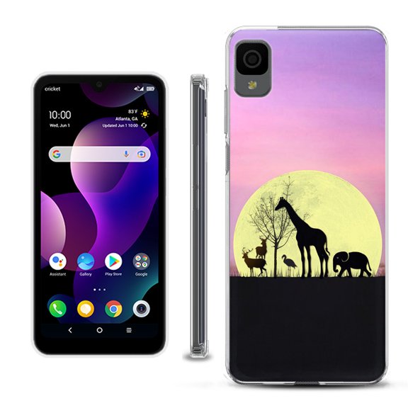 Slim-Fit Gel TPU Phone Case for TCL 30Z / 30 Z / 30 LE, by OneToughShield ® - Moonlight Safari