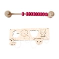 thumbnail image 1 of Juegos De Mesa Ocupados De Madera Rompecabezas De Aprendizaje Animal Y Rojo Macarena Tablero ocupado Montessori, 1 of 8