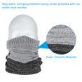 thumbnail image 3 of Unique Bargains Cache-Cou d'Hiver, Cache-Cou Tricoté pour Homme, Gris Pâle et Gris Foncé, 3 of 7