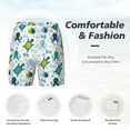 thumbnail image 6 of Picia Cartoon Sea Creatures pattern Mens Swim Trunks with Compression Liner Stretch Beach Shorts Quick Dry with Zipper Pockets No-Chafing Board Shorts-Large, 6 of 9