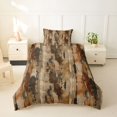 thumbnail image 2 of Homewish Vintage Brown Stripes Twin Duvet Cover,Classic Geometric Abstract Twin Bedding,Reversible,2-Piece,1 Duvet Cover and 1 Pillowcase, 2 of 6