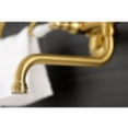 thumbnail image 3 of Kingston Brass KS515SB Wall Mount Bathroom Faucet, Brushed Brass, 3 of 5