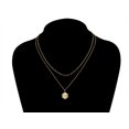 thumbnail image 2 of 14KT Gold Flash Plated Double Necklace Set with Simulated Diamonds Adult, 2 of 5