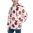 thumbnail image 2 of Picia Cartoon Hedgehogs Pattern Youth Hoodie - Warm Pullover Sweatshirt with Kangaroo Pocket, Ideal for Boys and Girls-X-Large, 2 of 6