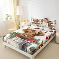thumbnail image 4 of Manfei Kawaii Highland Cow Full Size Sheets,Rustic Farmhouse Cabin Bed Sheets,Merry Xmas Pine Cone Sheet Sets For Girl Boys,Ultra Soft Home Decor,4pcs, 4 of 7