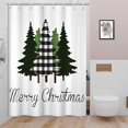 thumbnail image 3 of 72x72 Inch Merry Christmas Fabric Shower Curtains, Winter Xmas Tree Stall Polyester Bath Curtain Farmhouse Holiday Washable Shower Curtain for Kids Bathroom Decor Waterproof with Hooks, 3 of 6