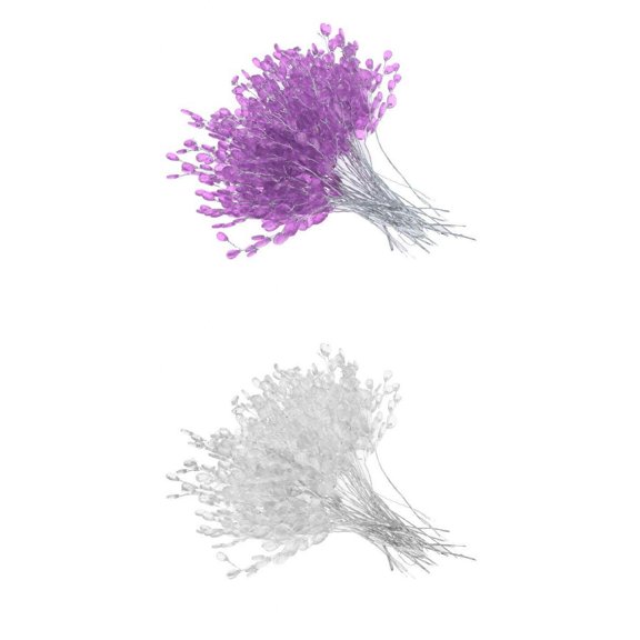 100set Artificial Acrylic Flower Bunch Water Drop Twigs 3 Twigs f/ Photo Props