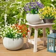 thumbnail image 5 of Morttic 5 Pcs Artificial Calla Lily Flower,Outdoor UV Resistant Fake Plants for Indoor Outside Hanging Planter Home Kitchen Garden Porch Decor (White), 5 of 7