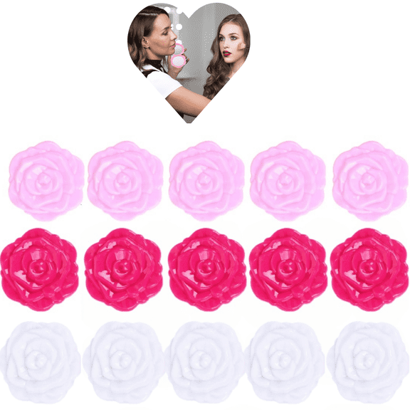 Trianu 15Pcs Compact Mirrors Rose Bridal Wedding Shower Party Favors Flower Foldable Makeup Mirror Handheld Pocket for Guest Women Bridesmaids Travel Tea Party, Multicolor