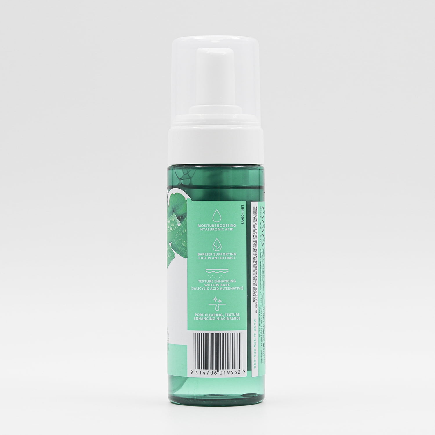 By Nature From New Zealand Hyaluronic Acid, Cica & Niacinamide Foaming Facial Cleanser