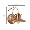 thumbnail image 7 of Norwell Lighting Budapest Outdoor Wall Sconce - 12 x 12.5 Copper Copper Painted, 7 of 7