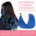thumbnail image 3 of Extensiones de cabello GOO GOO Colored I Tip 20 cm 50 g 50s Blue, 3 of 8