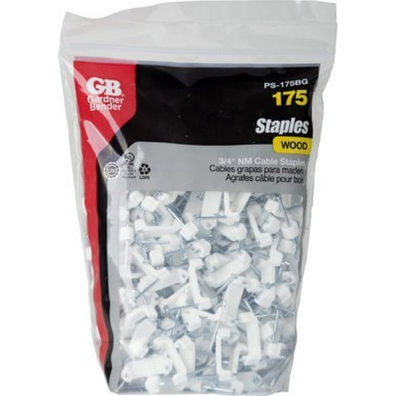 Gardner Bender Non-Metallic Plastic Cable Staple - 3/4-In. - 175-Pack