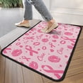 thumbnail image 4 of Pink Breast Cancer and Pioneer Flower Love Door Rugs,Washable Non Slip Door Mats Indoor,Decorative Door Mats,Entry Mat Indoor for Entrance,Bedroom,Kitchen,Bathroom,30"x17", 4 of 6