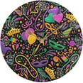 thumbnail image 5 of GZHJMY Mardi Gras Wall Clock, Silent Non Ticking Battery Operated Round PVC Clock for Kitchen Office School Home Decorative, 5 of 7