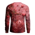 thumbnail image 4 of LWavelet Men's Floral & Heart Sweater - Artistic Pattern, Great for Valentine's Day Celebrations & Romantic Occasions Vermilion 4XL, 4 of 6