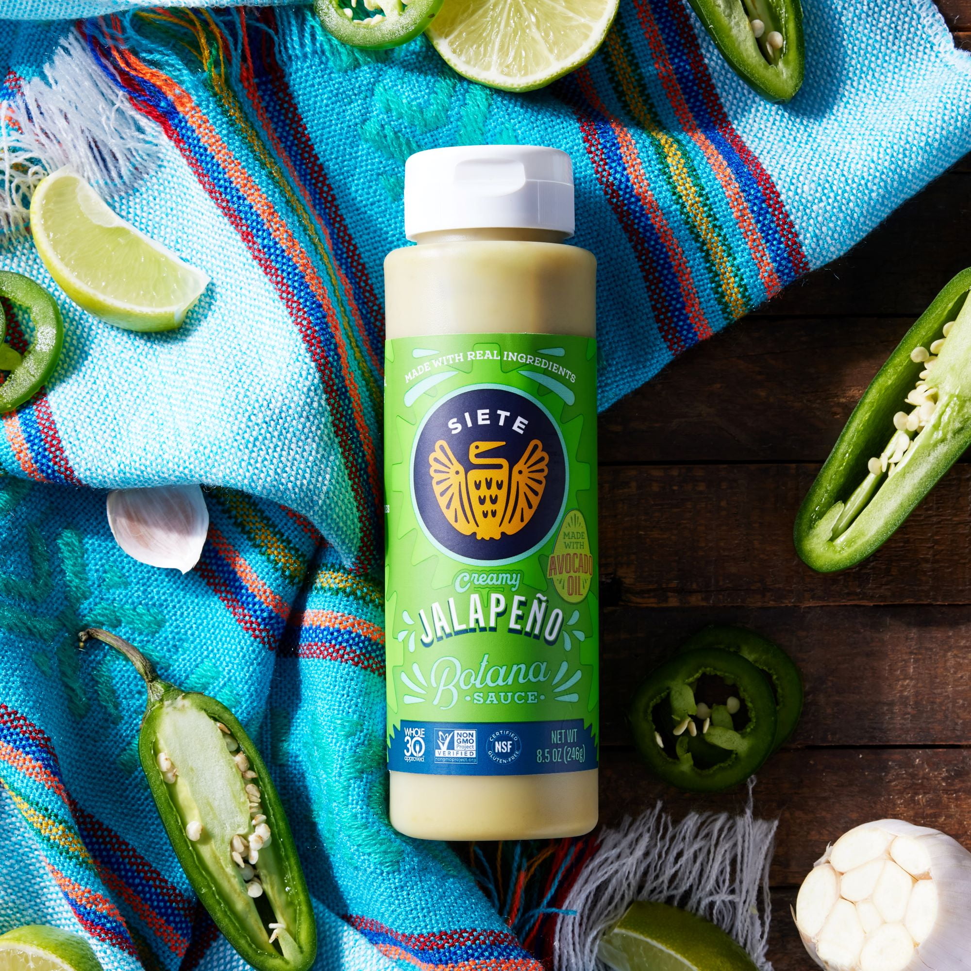 Siete Family Foods, Creamy Jalapeno Botana Sauce, 8.5 oz