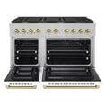 thumbnail image 2 of ZLINE Autograph 48" Paramount Dual Fuel DuraSnow Range w/White & Bronze Accents (SDRSZ-WM-48-CB), 2 of 9