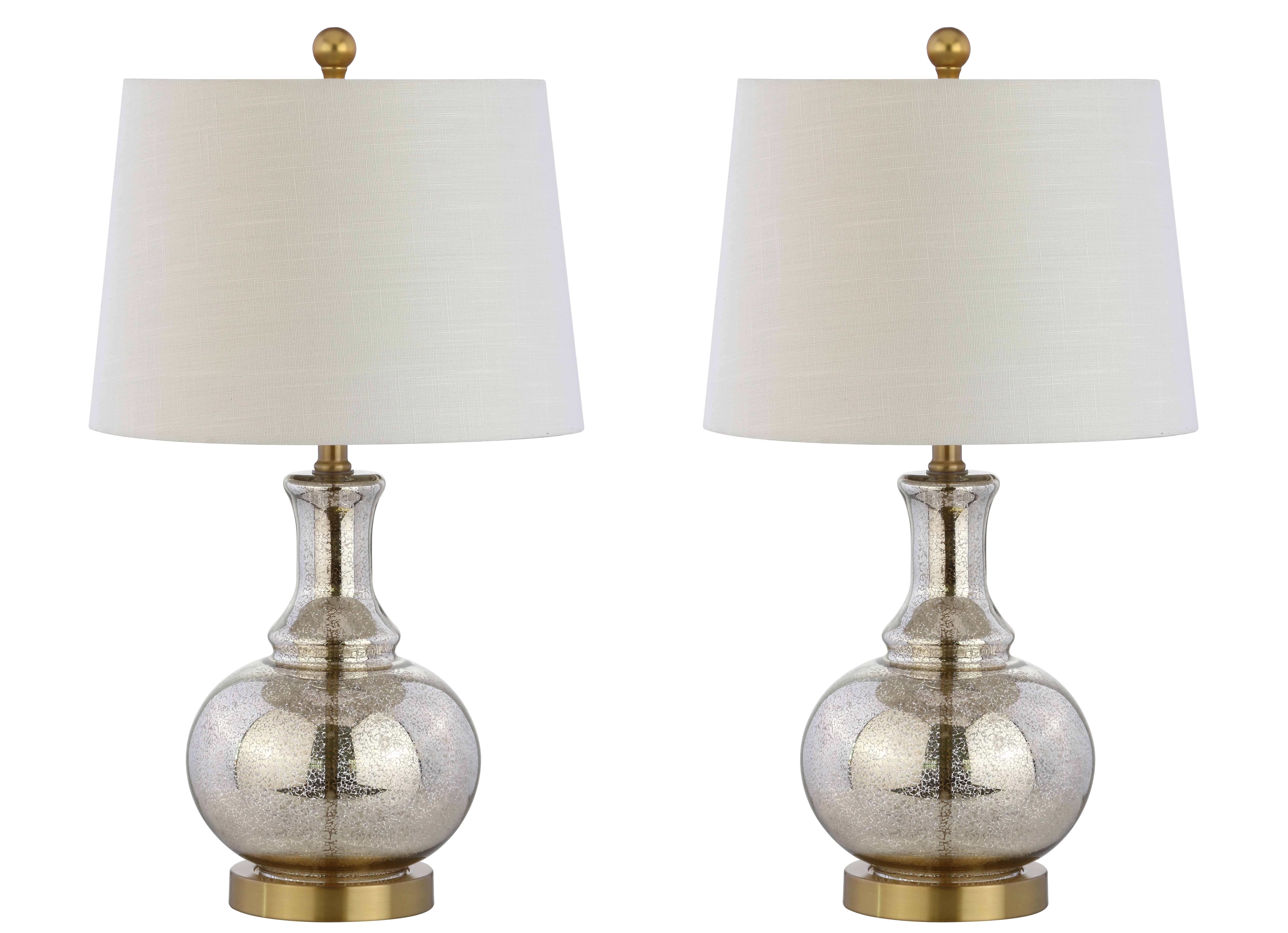silver and gold lamp