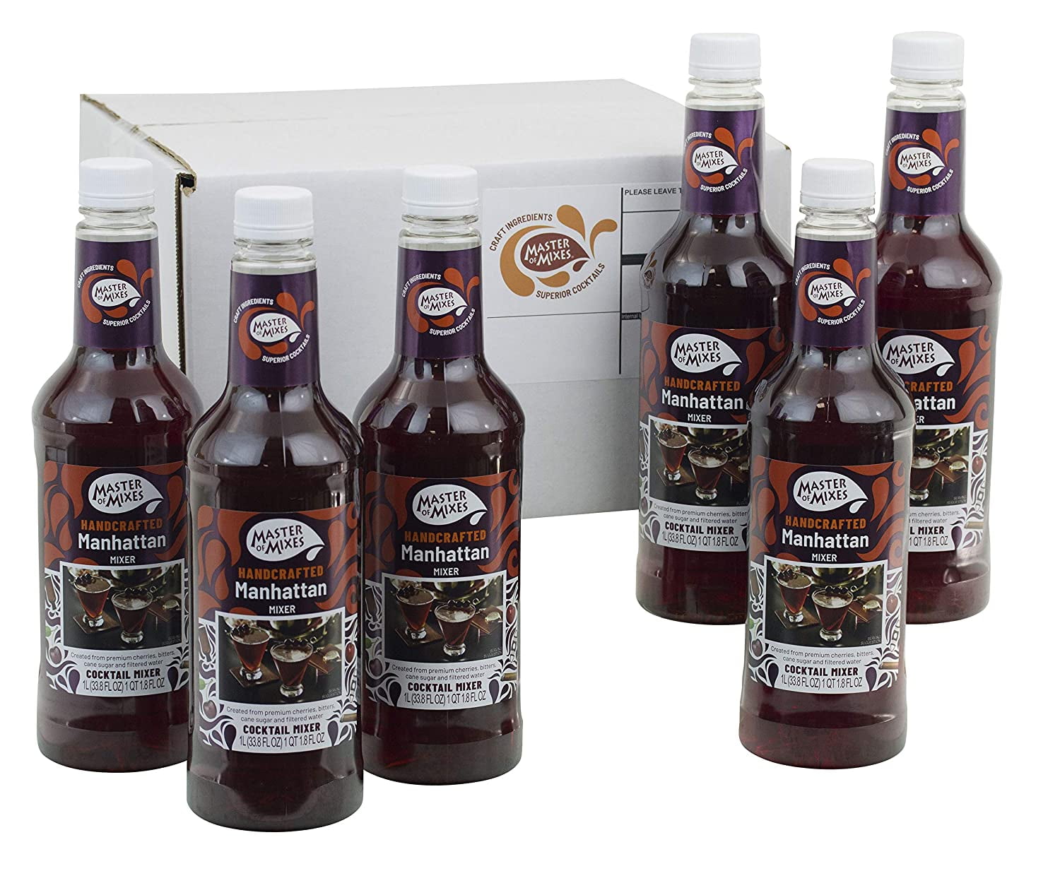 Master of Mixes Manhattan Drink Mix, Ready To Use, 1 Liter Bottle (33.8