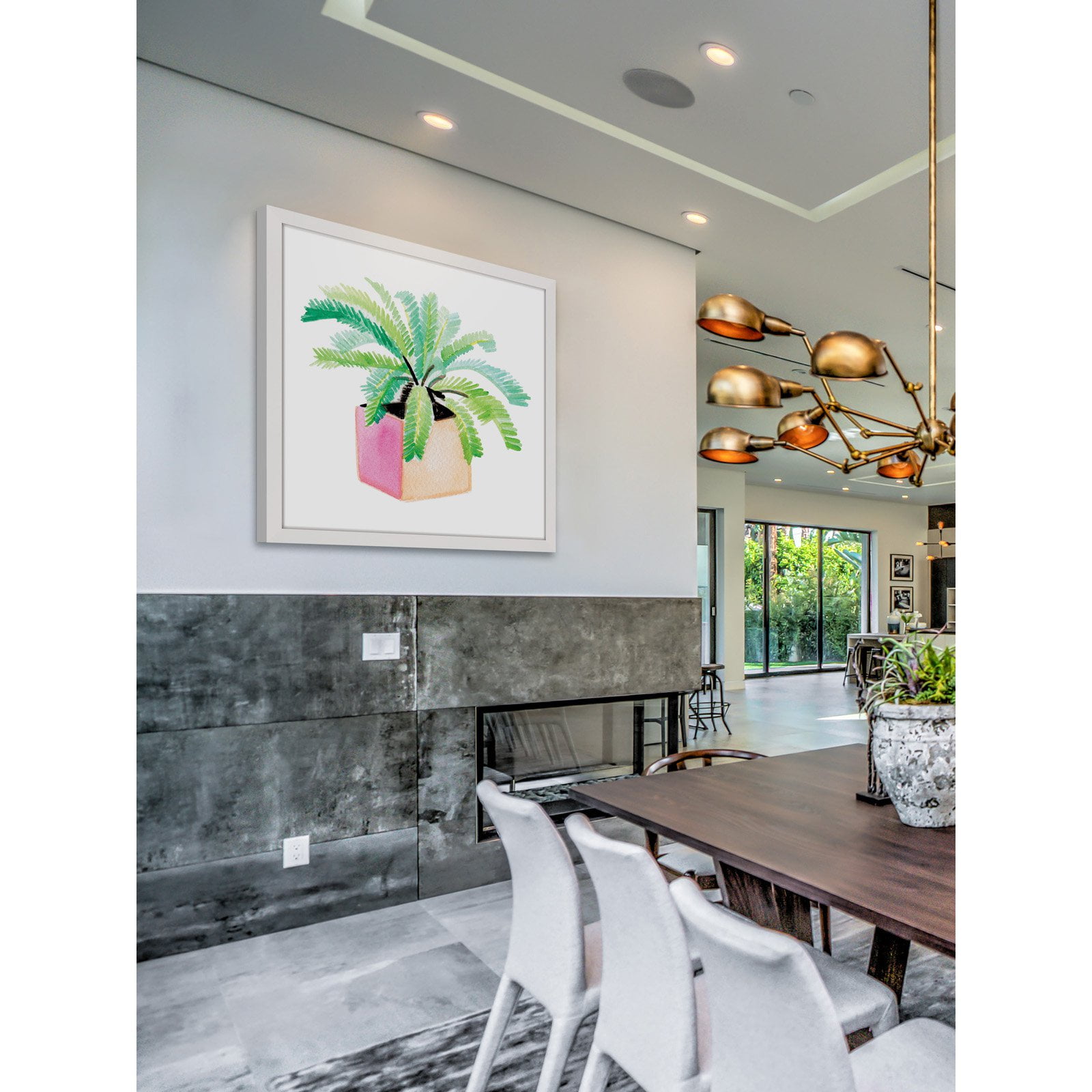 Marmont Hill "Potted Plant" by Molly Rosner Framed Painting Print