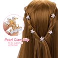thumbnail image 3 of 12PCS Mini Clip de garra de perla, Clips de pelo retro con flor de margarita, Clips de flequillo artificial dulce Accesorios decorativos para el cabello para mujeres niñas Xemadio CDWJ344, 3 of 6