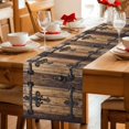 thumbnail image 6 of Farmhouse Vintage Wood Board Table Runner 90 Inches Long,Kitchen Dining Tablerunners Brown Wooden Linen Table Runners Dresser Scarves for Home Dinner Wedding Holiday Party Decor, 6 of 9