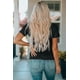 thumbnail image 3 of ABPHQTO Camiseta de Mujer Cuello Redondo Tie-dyed Negra Manga Corta, 3 of 5