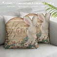 thumbnail image 3 of Pillow Covers, Rabbit Bunny Hello Eggs Farmhouse Decorative Throw Pillowcases for Home Sofa Couch Decoration, 3 of 5