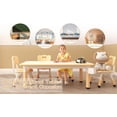thumbnail image 3 of QinaQin Table Réglable pour Enfants et 6 Chaises, Ensemble de Bureau d'Activités avec Rangement et Dessus Essuyable, 3 of 9