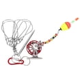 thumbnail image 1 of Clip de larguero de pesca, acero inoxidable, 5 ganchos, larguero de pesca, hebilla de pez vivo, apariencia llamativa, 1 of 8