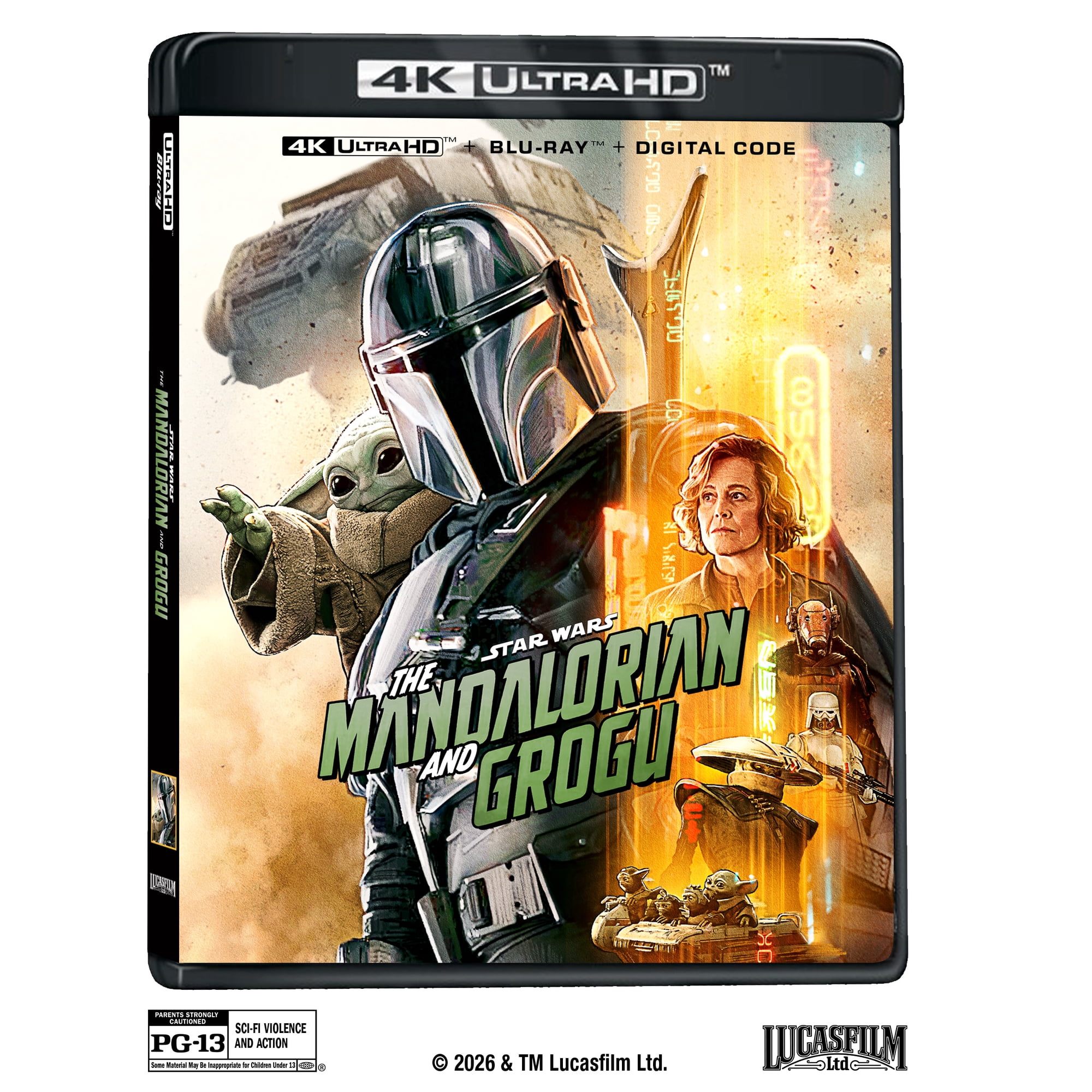 The Mandalorian And Grogu (4K Ultra HD + Blu-ray + Digital Copy) Lucasfilm, Action & Adventure, Sci-Fi