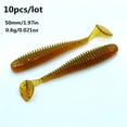 thumbnail image 2 of BIQIANWO 10pcs/Lot Soft Lures Silicone Worms Baits, Jigging Wobblers Fishing Lures, Artificial Swimbaits For Bass Carp Tackle, 1.97inch 2.36inch 7.1.97inch, 2 of 10