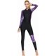 thumbnail image 1 of Traje de neopreno de una pieza con estampado de manga larga para mujer, con cremallera, para buceo, surf de cuerpo completo, para deportes acuáticos., 1 of 5