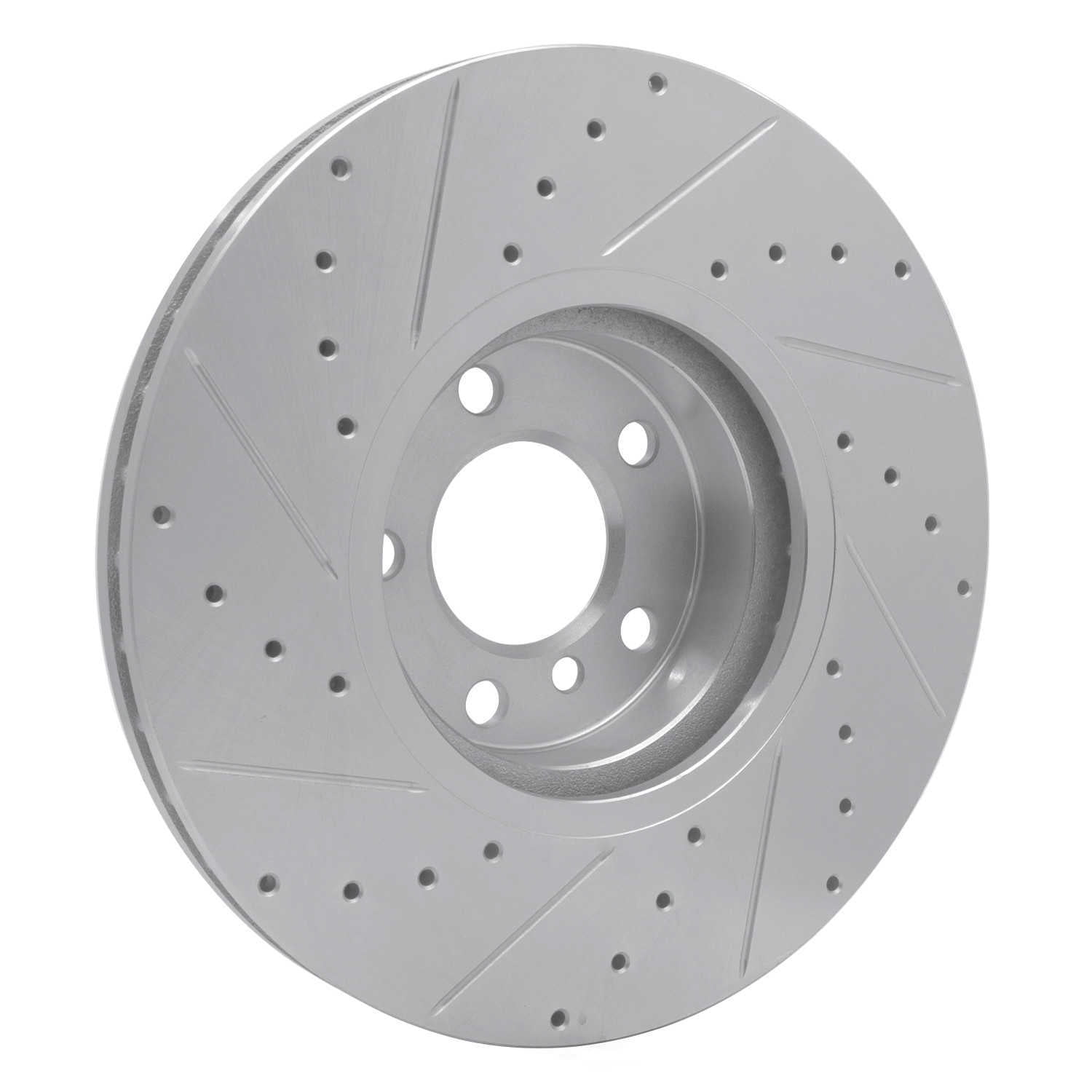 Dynamic Friction Company 631-31142R DFC Brake Rotor - Drilled And Slotted - Silver