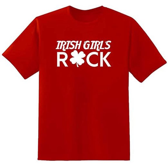 RedBarn Irish Girls Rock Novelty Sarcastic Funny Mens Graphic T Shirts