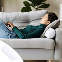 Latrodar Cervical Neck Roll For Sleeping 2 Pack Bolster Cylinder Round Pillows Support For Be Legs Back And Yoga White Decorative 4x1.2 Inch