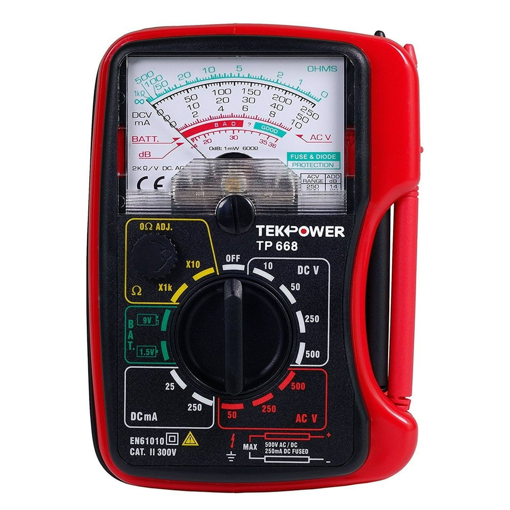 Tekpower TP668 Palmsize 13range Analog Multimeter with 1.5V and 9V