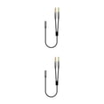 thumbnail image 2 of Cable adaptador de auriculares Bearachild 3,5 mm Negro 25cm 2Conjunto, 2 of 6